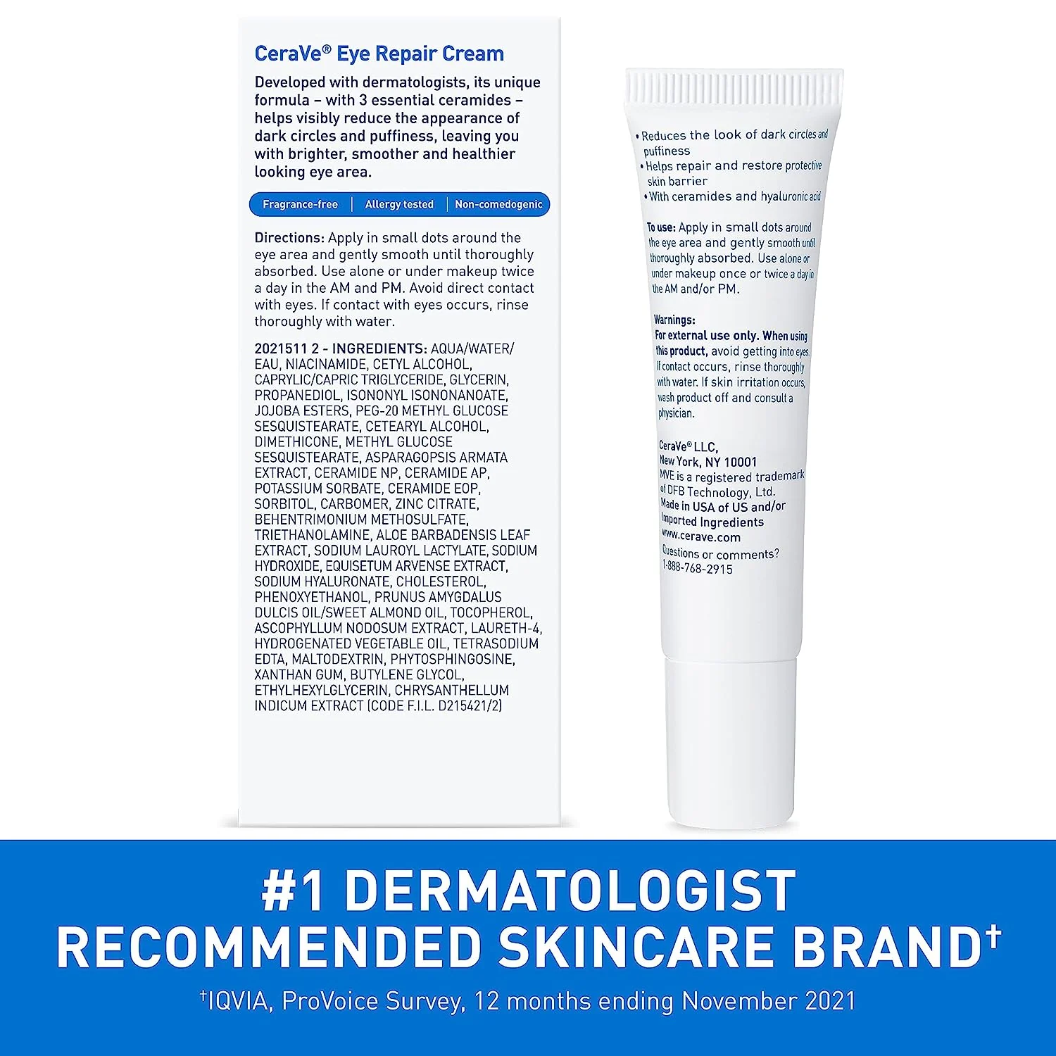 CeraVe Eye Repair Cream for Dark circles & Puffiness-6